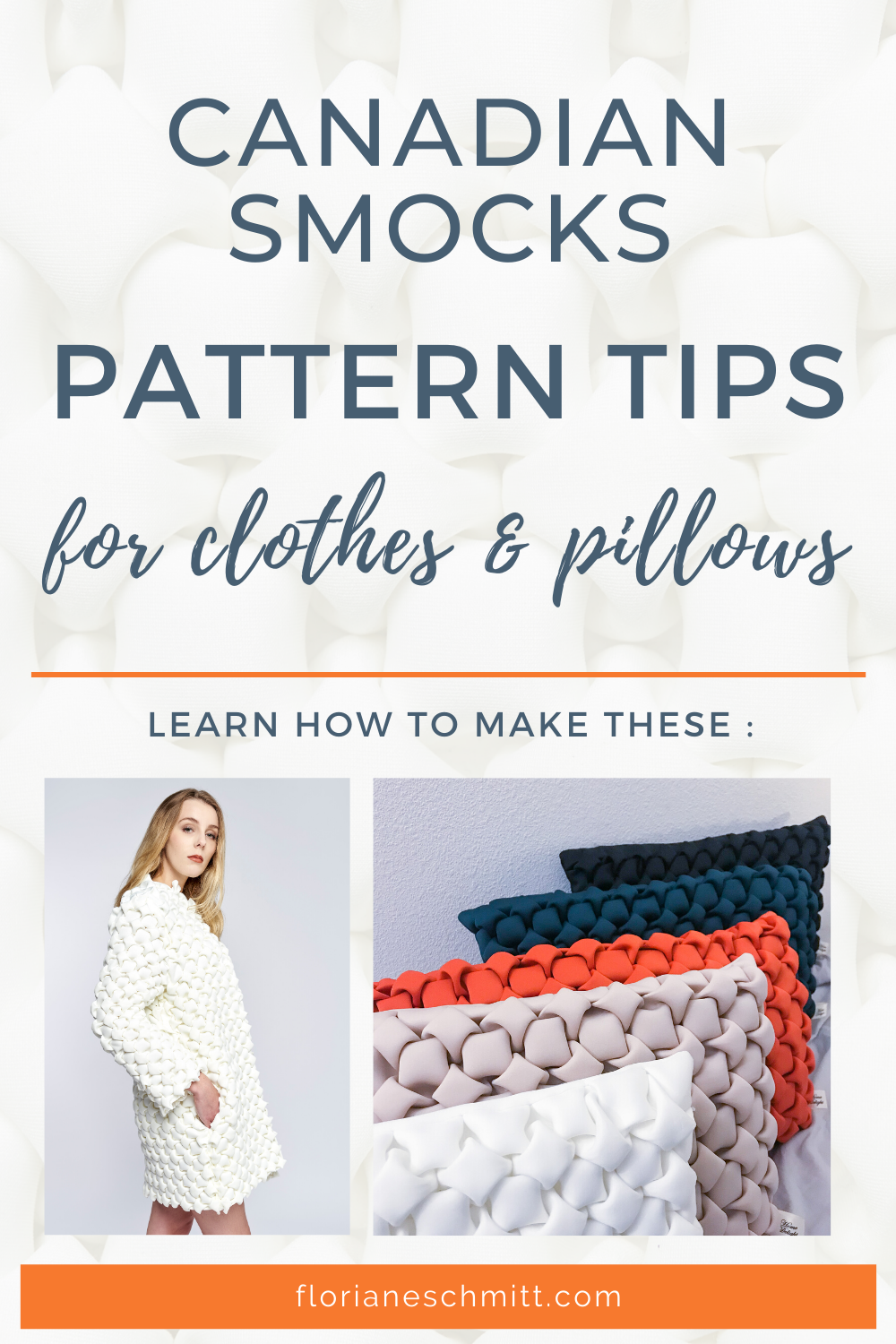 Smocking sales cushion design