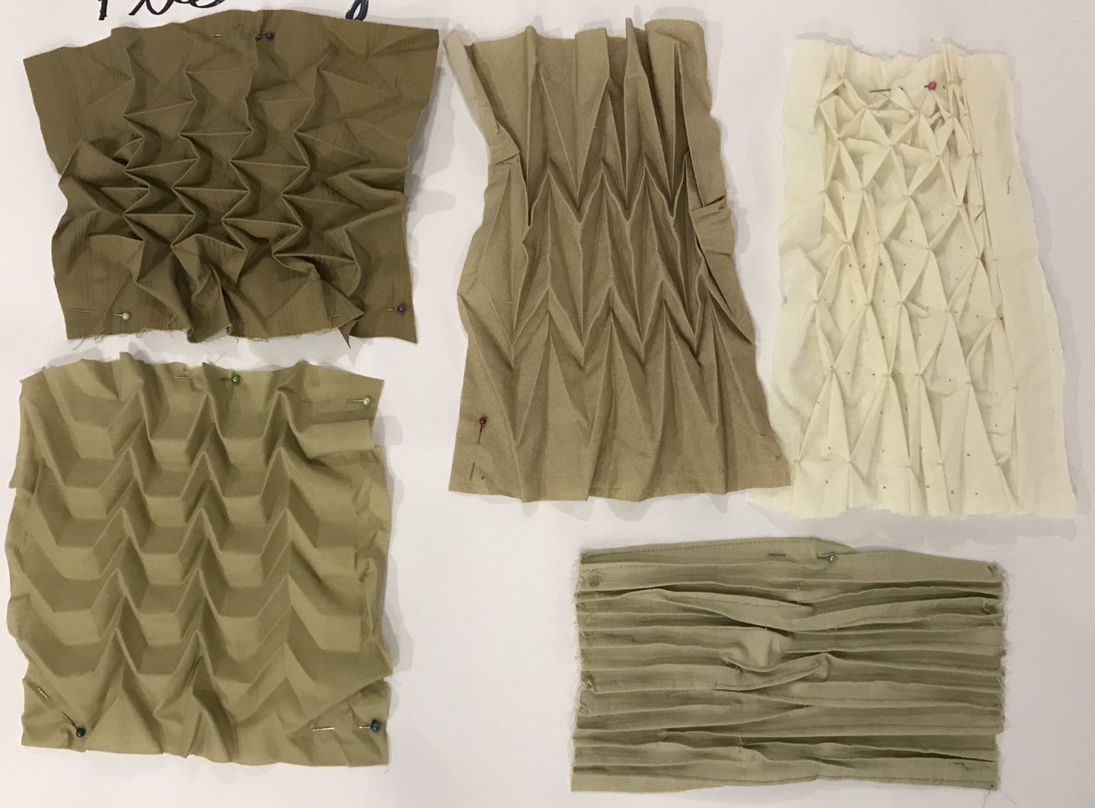 cardboard pleats