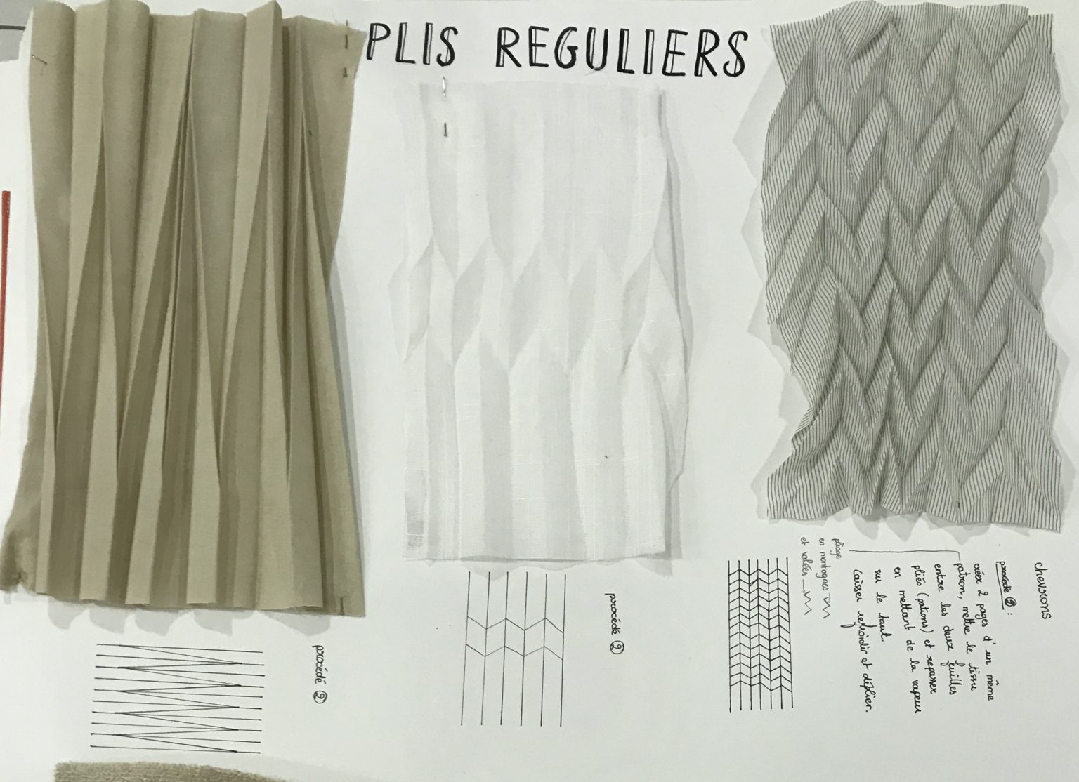 cardboard pleats